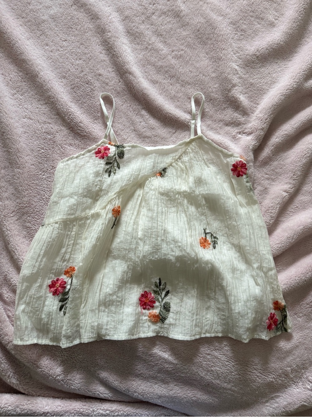 floral embroidered tank top